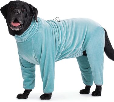 Тепла флісова куртка для собак на зиму, велика, піжама для собак, рогатий светр, еластичний одяг для собак у холодну погоду для прогулянок, походів та подорожей, синій, XS