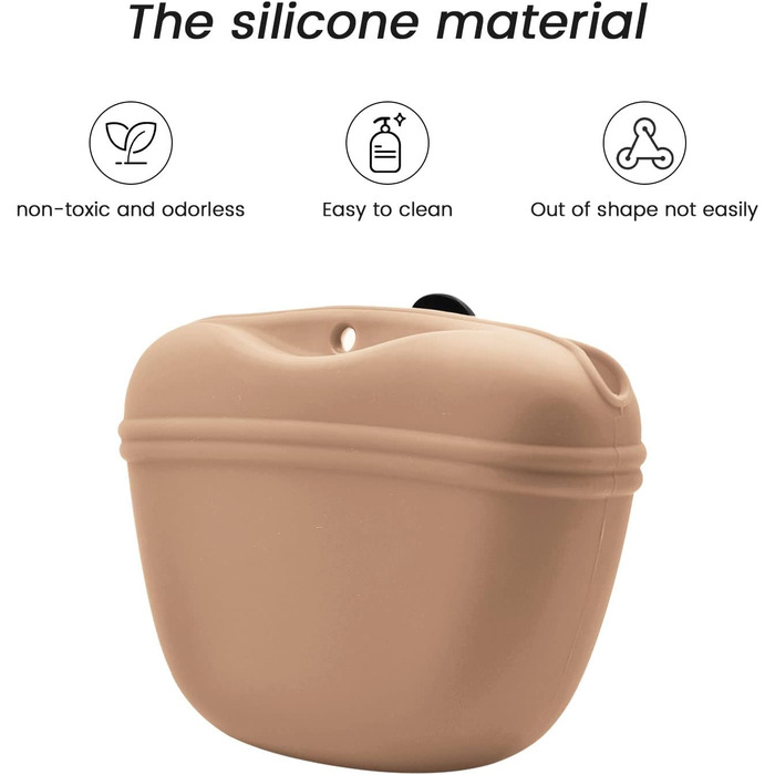 Силіконовий мішечок для корму для собак AUDWUD з кліпсою та магнітною застібкою, 2 шт. (Абрикос + блакитний льоду)