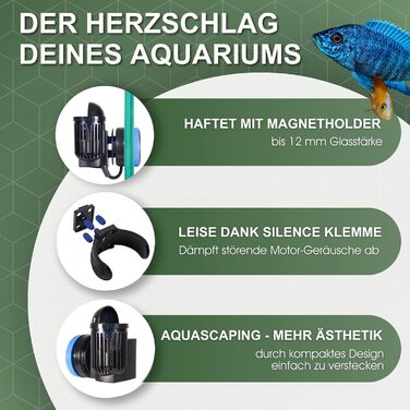 Пропелерна помпа TUNZE Turbelle nanostream 6015, 1800 л/год, магнітний тримач, тиха, для прісноводного акваріума, до 12 мм скла