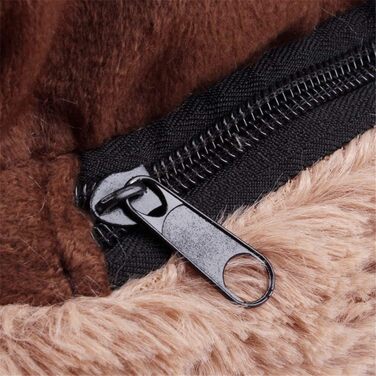 Кругле ліжко для собак FANSU з м'якого плюшу, антиковзаюча база, ліжко для котів з дизайном лапки ведмедя, розмір та колір обираються (Хакі, L)