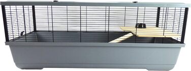 Клітка для дрібних тварин Grosvenor XL 100×54×61 см, сіра, 1 рівень