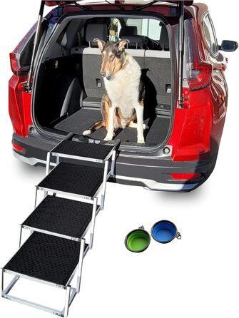 Сходинка для собак, алюмінієва, компактна, для великих собак, SUV, авто, вантажівки, з антиковзким покриттям