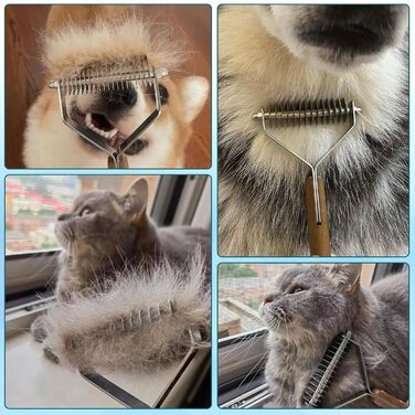 Тріммер для шерсті Coat King - щітка для собак та котів, 14 лез, 184x62 мм