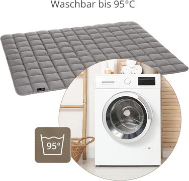 Килимок для собак Pointer 130 x 110 см, м'який та зносостійкий - легко миється до 95°C, захист підлоги та дивану - підходить для вулиці (L - 110x90 см, світло-сірий)