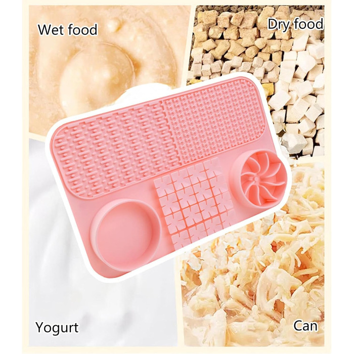 Килимок для годування собак, інтерактивна іграшка-пазл, килимок для корму, розмір L, рожевий