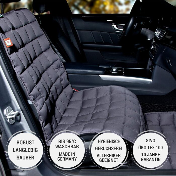 Автокилим на сидіння пасажира Doctor Bark - захисна накидка для авто (сірий)
