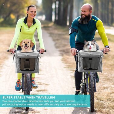 Фаркоп для собак Haiou: стабільний велосипедний кошик до 7 кг, не підходить для електровелосипедів | Безпечний та комфортний, з патентованим кріпленням, вологостійкий