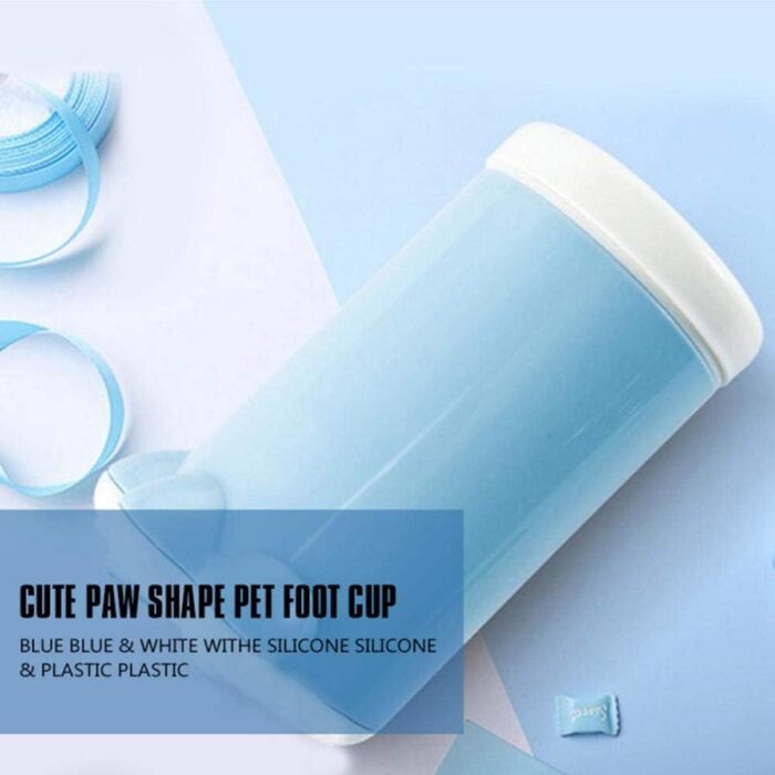 Набір для миття лап домашнім тваринам PJDDP: чаша з силіконовою щіткою для собак, котів. Очищувач лап для собак середніх порід, цуценят. Рожевий