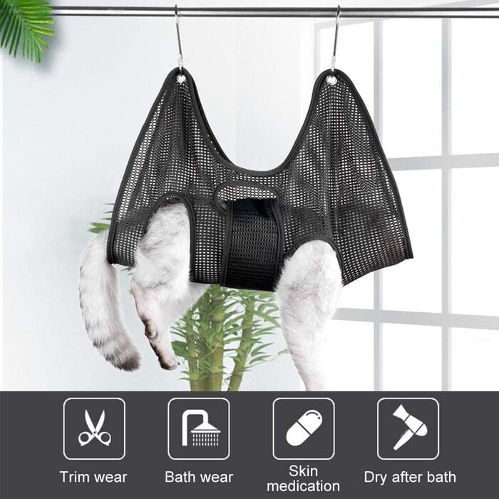 Гамак для грумінгу собак DONGKER, гамак для догляду за шерстю для собак і котів, дихаючий гамак для підстригання нігтів та грумінгу