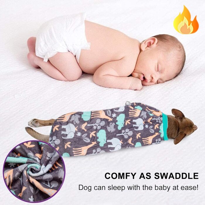 Світер LovinPet для великих порід собак, легкий фланелевий одяг, дихаючий матеріал з принтом 'Бегемот-Зоо', синій, X-Large