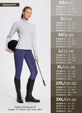 Жіночі зимові штани для їзди верхи Baeaf з флісу, з вобезом, з кишенями на блискавці (M, Navy)