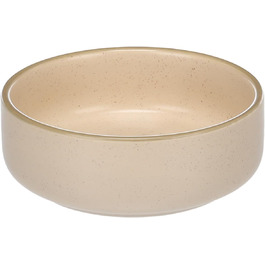 Миска для собак з кераміки, велика, 1,5 л, для миття в посудомийній машині, кругла, бежева, Flamingo Weiß, 1,5 л