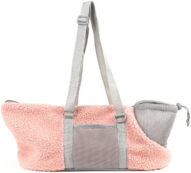 Транспортна сумка для собак та котів - рожева, з регулюванням, дихаюча, з ременем безпеки