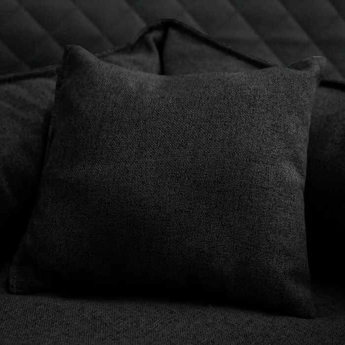 Ортопедичне ліжко для собак Tierlando® Goofy Couture з захистом для матраца, знімний чохол з меблевої тканини, для собак середніх та великих порід, розмір: 90x75 см, колір: чорний