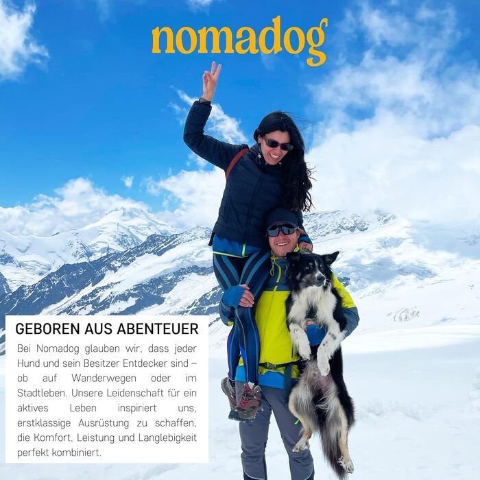 Шлея для собак Nomadog Trailblazer, антивитяг, з м'якою підкладкою та ручкою, регульована, відбиваюча, алюмінієві кільця, для активних собак середніх порід (M)