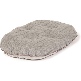 Матрац для собак Danish Design, з плетеним візерунком, 53 см, сірий (одиночне ліжко)