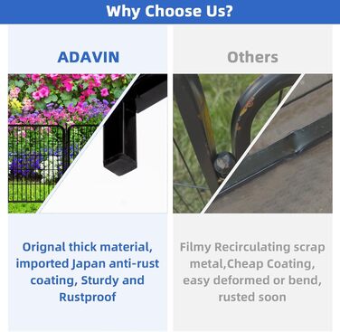 Металевий садовий забір Adavin з воротами, 61 см (В) × 3 м (Д), 4 панелі, чорний, міцний, для собак, кемпінгу, обмеження території, внутрішнє та зовнішнє використання