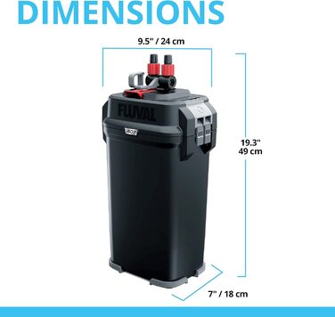 Зовнішній фільтр Fluval 407 для акваріуму, 400 л
