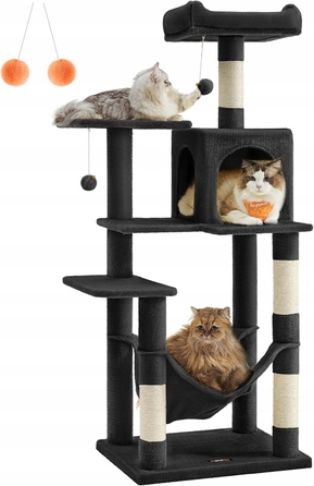 Комплекс для котів Feandrea 101: низька дряпачка, лежанка та стовпчик для точіння (160 см)