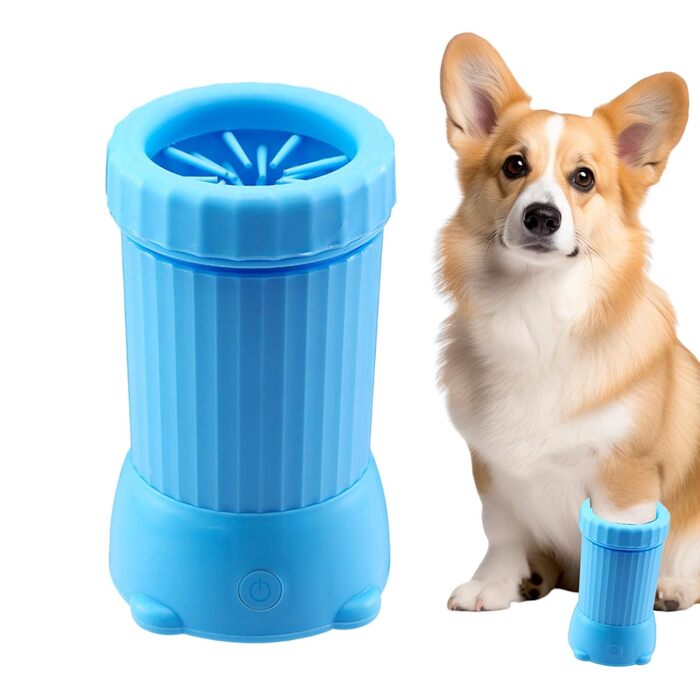 Автоматичний очисник лап для собак - розумний пристрій USB, для подорожей, блакитний