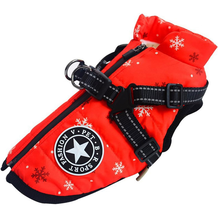 Водонепроникний собачий теплий зимовий плащ Extreme 2.0 з відбиваючими елементами та флісовою підкладкою (Оливковий, S)