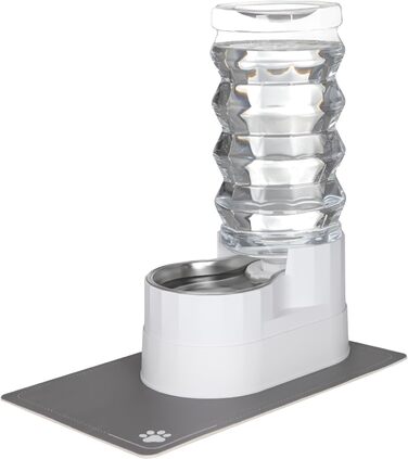 Автоматичний поїльник для тварин Sfozstra, нержавіюча сталь, 9L, з водонепроникним підкладкою та піднятим краєм для котів та собак