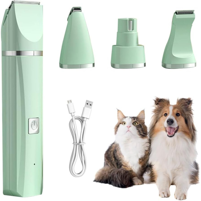 Набір для догляду за шерстю Petstyle Pro: 4 насадки, тиха машинка для собак, грумінг