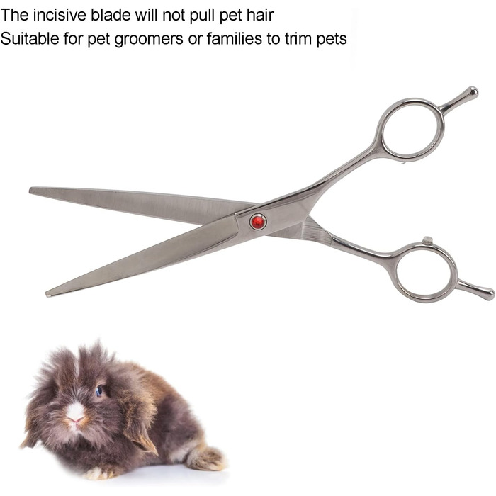 Прямі ножиці для грумінгу собак, ножиці для догляду за шерстю тварин з нержавіючої сталі з демпфером шуму. Прямі ножиці для собак та котів, ножиці для маленьких тварин, кроликів