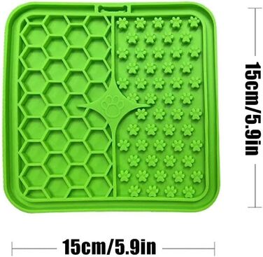 Килимок для собак та котів з присосками, повільний годівник для собак, лижучий килимок, заспокоює, арахісове масло (блакитний, 15*15 см)