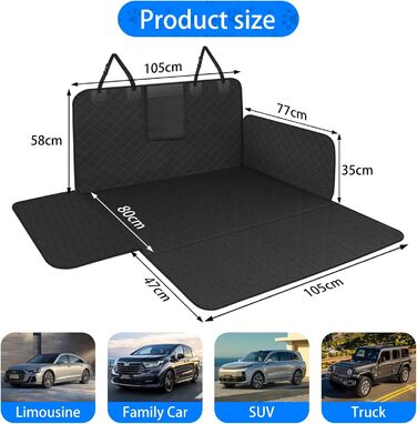 Захист для багажника автомобіля для собак, килимок у багажник для маленьких авто, водовідштовхувальний, універсальний, сірий, 185x150 см