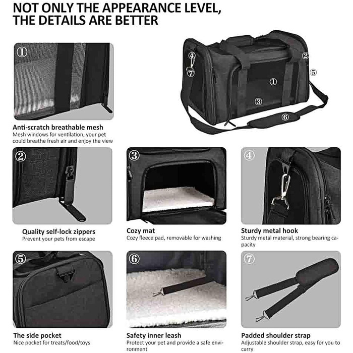 Транспортна сумка для тварин: переноска для собак та котів, 3-8 кг, рожевий колір