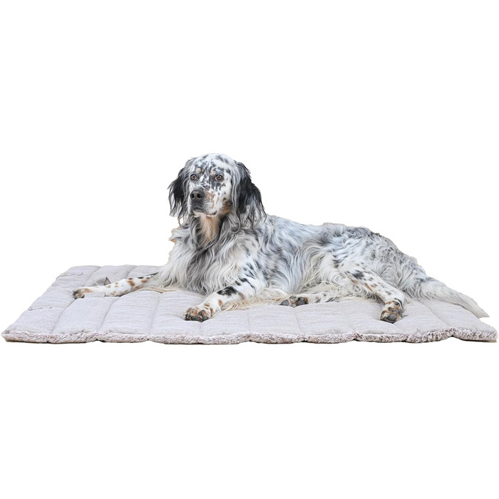 Матрац для собак XL (85x110 см), бежевий, знімне ліжко, для суглобів, легко переносити, машинка-мийка