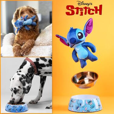 Набір іграшок та мисок для собак Disney Stitch та Baby Yoda (Зелений/Синій)