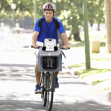 Сумка-переноска для тварин на велосипед, складна, для собак та котів, безпечна, для прогулянок, подорожей та активного відпочинку