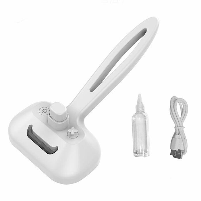 Гребінець для вичісування шерсті собак та котів з функцією відпарювання, протистатичний, білий