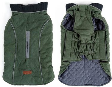 TFENG Тепла куртка для собак з відбиваючими елементами, розмір M, зелена