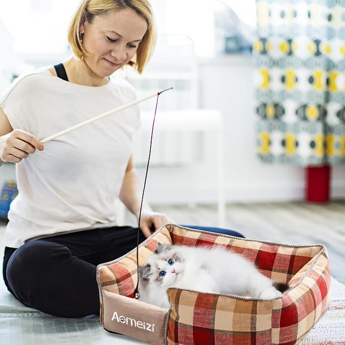 Ортопедичне ліжко для собак PETCUTE великих порід, кошик знімний, миється, антиковзаюче дно, м'яке диван-ліжко, сірий/червоний (XL, Класичний)