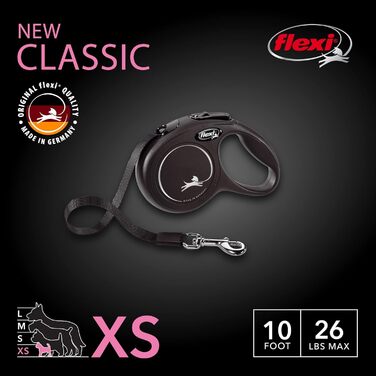 Рулетка для собак FLEXI New Classic, 3 м, XS, чорна