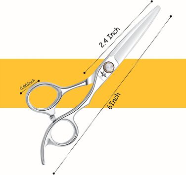 Професійні ножиці для стрижки волосся PURPLEBIRD 6 дюймів, 440C сталь, для жінок та чоловіків, прямі