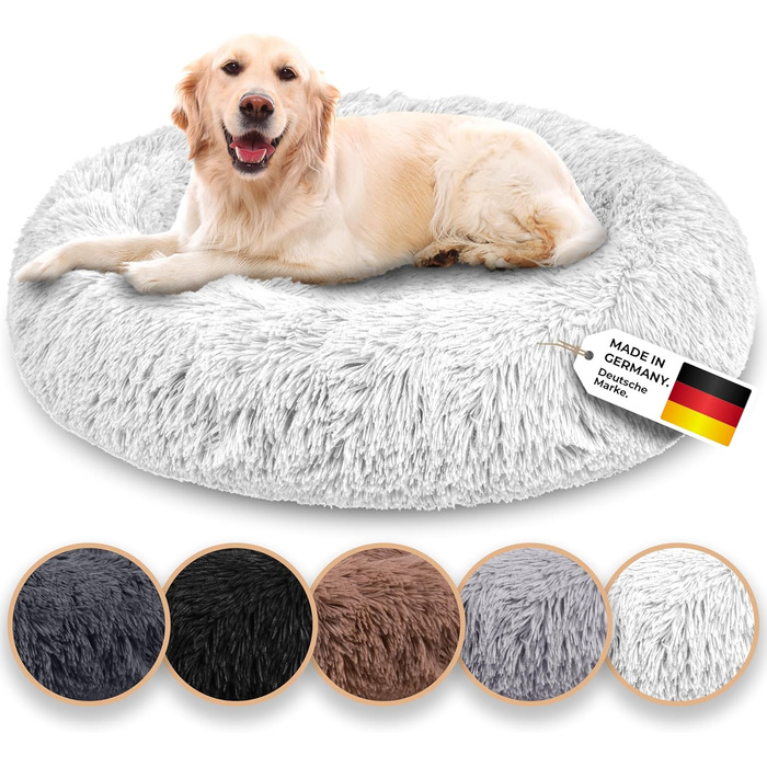 Belune® Лежанка для собак [знімний, пральний чохол] - Оригінал - [XXS, 50 см, Білий] Корзина для собак, ліжко для котів, лежанка для собак, м'яке ліжко для собак великих, середніх та маленьких собак XXS (50 см) Білий