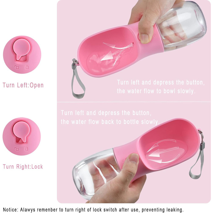 Водяна пляшка для собак Cibaabo з контейнером для корму, дорожній напійник для цуценят, портативний диспенсер для тварин, аксесуари для собак, необхідні речі для цуценят, Йоркширських тер'єрів, Чихуахуа, котів, 300 мл, жовтий