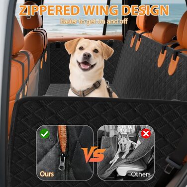 Автомобільний чохол на сидіння для собак, жорстка основа, подовжувач заднього сидіння, підтримує 180 кг, водонепроникний, універсальний, для SUV, позашляховиків, вантажівок, 50'W×61'L