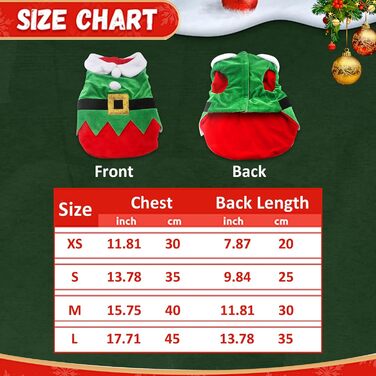 Костюм Святого Миколая для собак Threetols: теплий зимовий набір для тварин, костюм для собак, тепла куртка, набір для собак, святкова одіяння, середній розмір