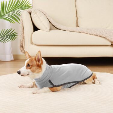 Пуловер для собак, теплий та м'який, зимовий пуловер для собак, котів, пуловер для маленьких, середніх та великих собак – (L, Сірий)