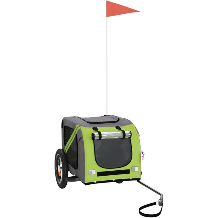 Кошик для велосипеда для собак, зелено-сірий, Oxford, вантажопідйомність 30 кг, Model 93871