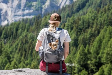 Рюкзак для собак Outward Hound PoochPouch, регульований, сірий