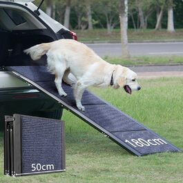 Рампа для собак у машину, 180 см, розкладна, протиковзка. Підходить для авто, вантажівок та SUV. Ширина 50 см. Максимальне навантаження: 110 кг