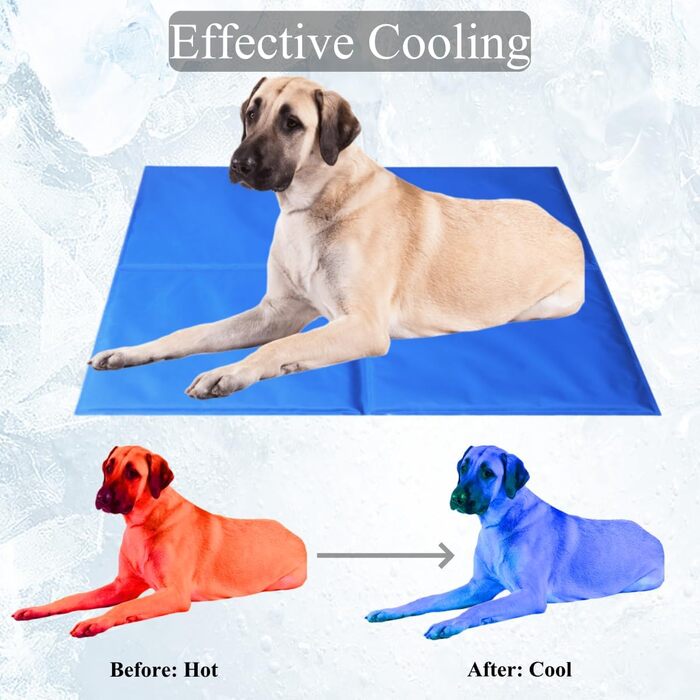 Килимок охолоджуючий для собак з нетоксичним гелем, самоохолоджуючий, стійкий до подряпин, миючий, для домашніх тварин, довговічний, ідеальний для літа (хвилястий, 40x50 см)