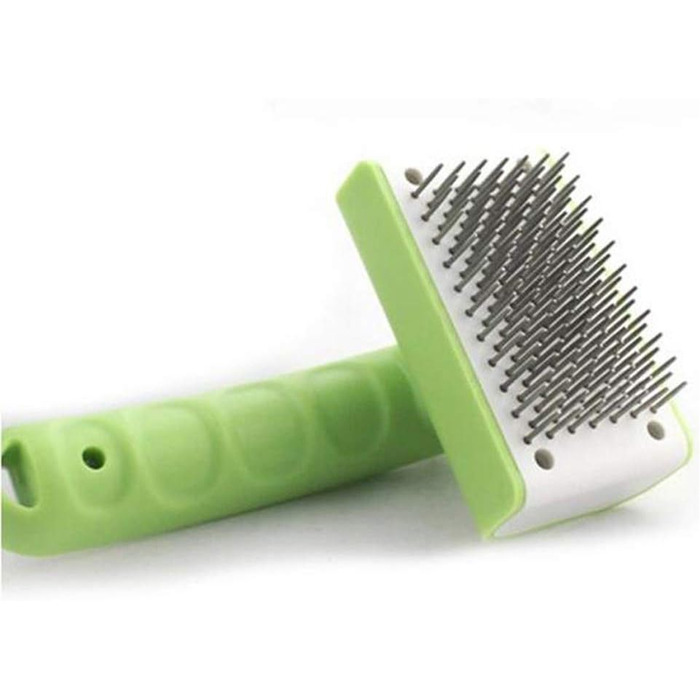 Гребінець для собак Slicker від green: самоочищується, для довгої та середньої шерсті
