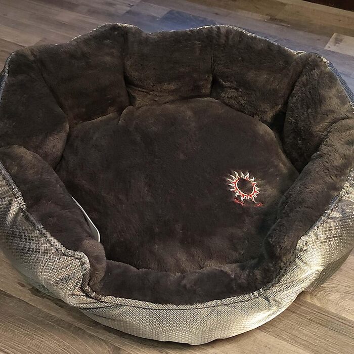 Ортопедичне ліжко для собак Santorini – ізольоване двостороннє ліжко з м'якою піною для зняття тиску, підходить для літа та зими (XL, Сірий)